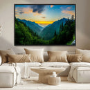 Green Forest Wall Art Canvas Print