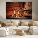 Whiskey and Cigar Canvas Wall Art | 3 Panel Bar Room Decor by MyGreatCanvas | Canvas Wall Art Prints | Photo Prints & Wall Decor