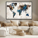 World Map Canvas Print – Framed Travel Map Wall Art for by MyGreatCanvas | Canvas Wall Art Prints | Photo Prints & Wall Decor