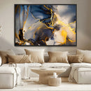 Large Abstract Wall Art Print -  Gold and Blue Abstract