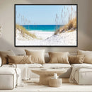 Serene Coastal Dune Path with Ocean View, 3-Panel Beach