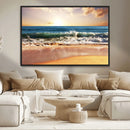 Serene Beach Path Canvas Art, Giclee Canvas Print with