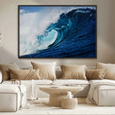 Ocean Wave at Sunset Canvas Art, Large Wall Print of Vibrant