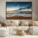 Ocean Beach Wall Art Canvas Print Sunset Artwork Print