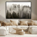 Foggy Mountain Wall Art | 3-Panel Foggy Forest and Mountain