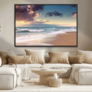 Cloudy Weather Beach Sunset Canvas Print | Sunrise Wall Art by MyGreatCanvas | Canvas Wall Art Prints | Photo Prints & Wall Decor