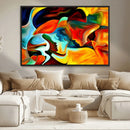 Human Love Figures Abstract Wall Art Canvas Print
