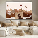 Boho Wall Art Canvas Print Set Mid-Century Prints Bohemian