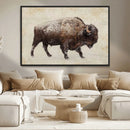 Buffalo Wall Art, Western Bison Canvas Print, Rustic Buffalo