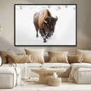 Bison Winter Wall Art Canvas Print For Farmhouse Decor