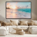 Beach Wall Art - Stunning Ocean Sunset Canvas Print with