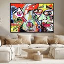 Picasso Style Art Abstract Canvas Wall Art Print , Colorful by MyGreatCanvas | Canvas Wall Art Prints | Photo Prints & Wall Decor