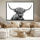 Scottish Highland Cow Cattle Art Print Wall Art Canvas Print by MyGreatCanvas | Canvas Wall Art Prints | Photo Prints & Wall Decor