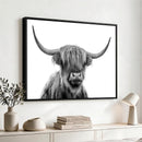 Scottish Highland Cow Cattle Art Print Wall Art Canvas Print