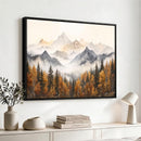 Abstract Mountain Wall Art | Misty Mountain Forest and