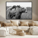 Bear and Cub Wall Art Canvas | 399 Bear Cub