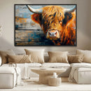 Highland Cow Abstract Canvas Wall Art – Bold Farmhouse