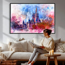 Disney Wall Art: Dreamy Watercolor Cinderella Castle Canvas by MyGreatCanvas | Canvas Wall Art Prints | Photo Prints & Wall Decor