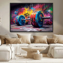 Abstract Graffiti Barbell Canvas Wall Art – Urban Fitness