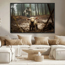 Jesus Lost Lamb Canvas Wall Art – Heartwarming Woodland by MyGreatCanvas | Canvas Wall Art Prints | Photo Prints & Wall Decor