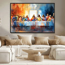 Abstract Watercolor The Last Supper Wall Art