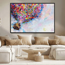 Don't Look Up Movie Canvas Wall Art - Vibrant Floating House