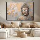Abstract Buddha Statue Wall Art Canvas Print - Modern