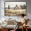 Rustic Farmhouse Barn Wall Art | 3-Panel Framed Gallery Wrap