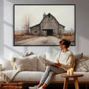 Farmhouse Rustic Barn Wall Art Canvas Print – Framed and