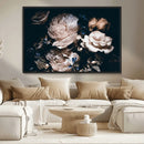 Pink Peonies Flowers Large Canvas Art Print