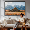 Vintage Old Barn Field Wall Art Canvas Print for Farmhouse by MyGreatCanvas | Canvas Wall Art Prints | Photo Prints & Wall Decor