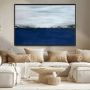 Navy Blue Abstract Wall Art Canvas Print