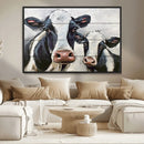 Vintage Baby and Mom Cattle Wall Art Canvas Print by MyGreatCanvas | Canvas Wall Art Prints | Photo Prints & Wall Decor