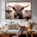 Scottish Cow Longhorn Wall Art Canvas Print by MyGreatCanvas | Canvas Wall Art Prints | Photo Prints & Wall Decor