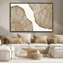 Rustic Brown Tree Ring Wall Art Canvas Print – Framed and