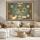Avatar Wall Art: The Last Airbender Vintage Map - Wall Art