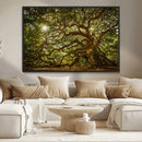 Ancient Angel Oak Tree Art Sunburst Canvas Print-