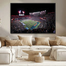 Ben Hill Griffin Stadium Night Game Triple Canvas Wall Art -