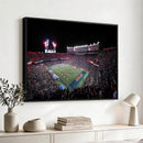 Ben Hill Griffin Stadium Night Game Triple Canvas Wall Art -