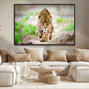 Leopard on the Prowl - Stunning Large Framed Leopard Wall