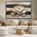 Abstract Lotus Flower Wall Art Canvas Print, Meditation Yoga