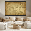Vintage Game of Thrones Map Wall Art | Westeros and Essos