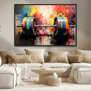 Weightlifting Barbell Art Triptych, Bold Abstract Fitness