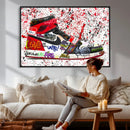 Jordan Shoes Graffiti Wall Art Canvas Print- Jordan Graffiti by MyGreatCanvas | Canvas Wall Art Prints | Photo Prints & Wall Decor