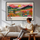 Yayoi Kusama Landscape Canvas Print, Vibrant Floral Mountain Art Print, Framed Botanical Wall Art - by MyGreatCanvas | Canvas Wall Art Prints | Photo Prints & Wall Decor