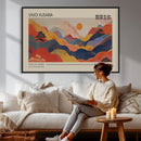Yayoi Kusama Landscape Canvas Print, Vibrant Floral Mountain by MyGreatCanvas | Canvas Wall Art Prints | Photo Prints & Wall Decor