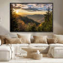 Sunrise Over the Smoky Mountains Canvas Wall Art –