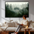 Foggy Forest Wall Art – Tranquil Green Woodland Canvas by MyGreatCanvas | Canvas Wall Art Prints | Photo Prints & Wall Decor