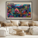 Framed Japanese 1986 Wall Art Print, Yayoi Kusama 1986 Wall