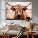 Vintage Scottish Highland Cow Cattle Art Print Farmhouse